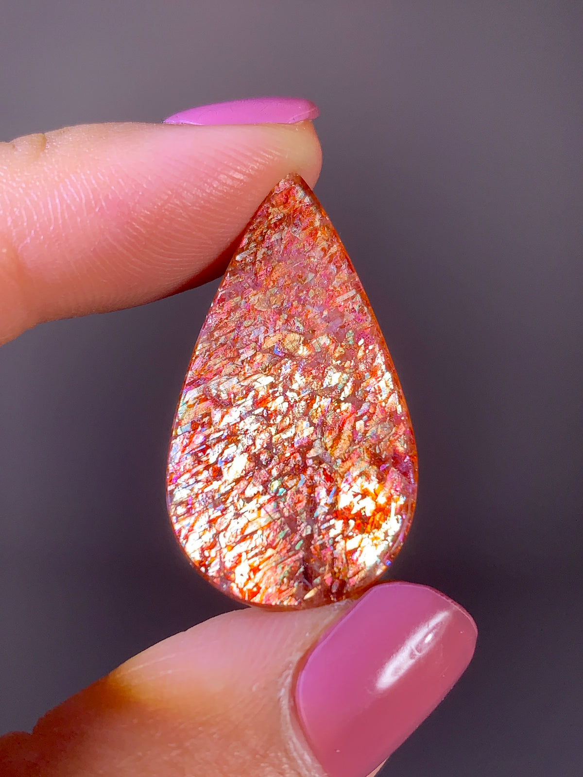 High-Quality Natural Sunstone Teardrop | Tanzania