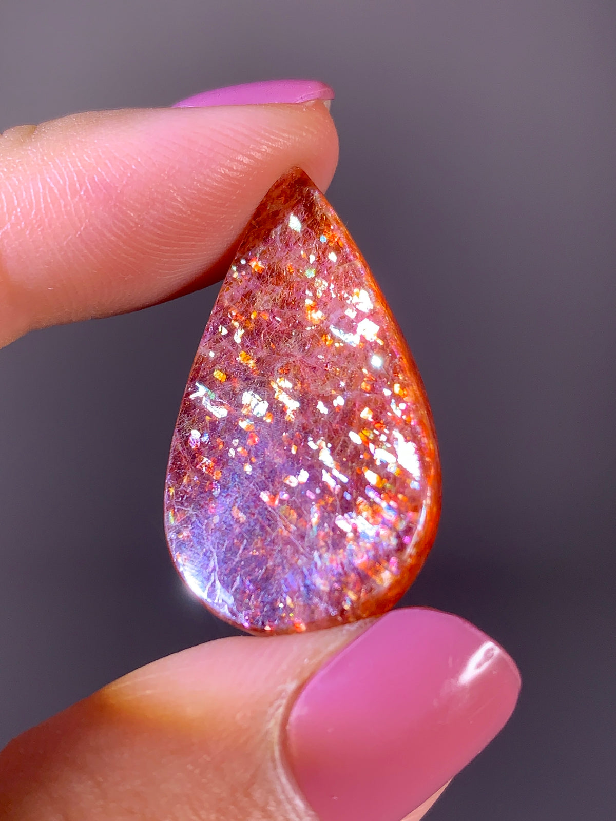 High-Quality Natural Sunstone Teardrop | Tanzania