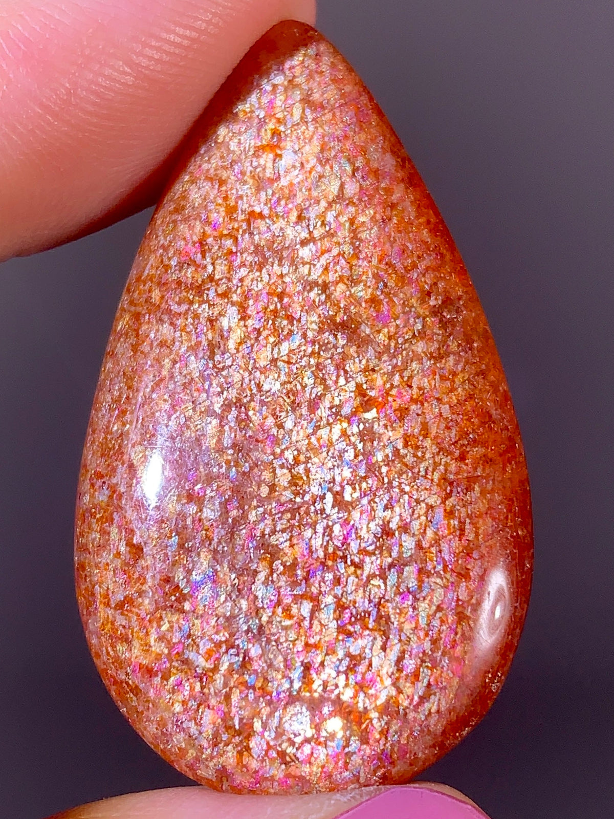 High-Quality Natural Sunstone Teardrop | Tanzania