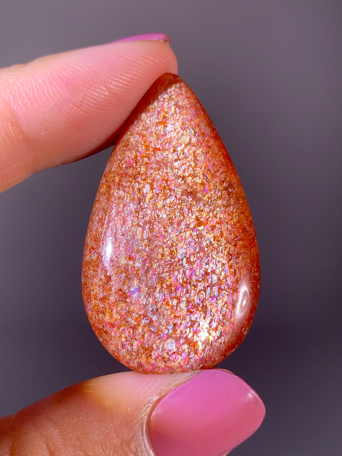 High-Quality Natural Sunstone Teardrop | Tanzania