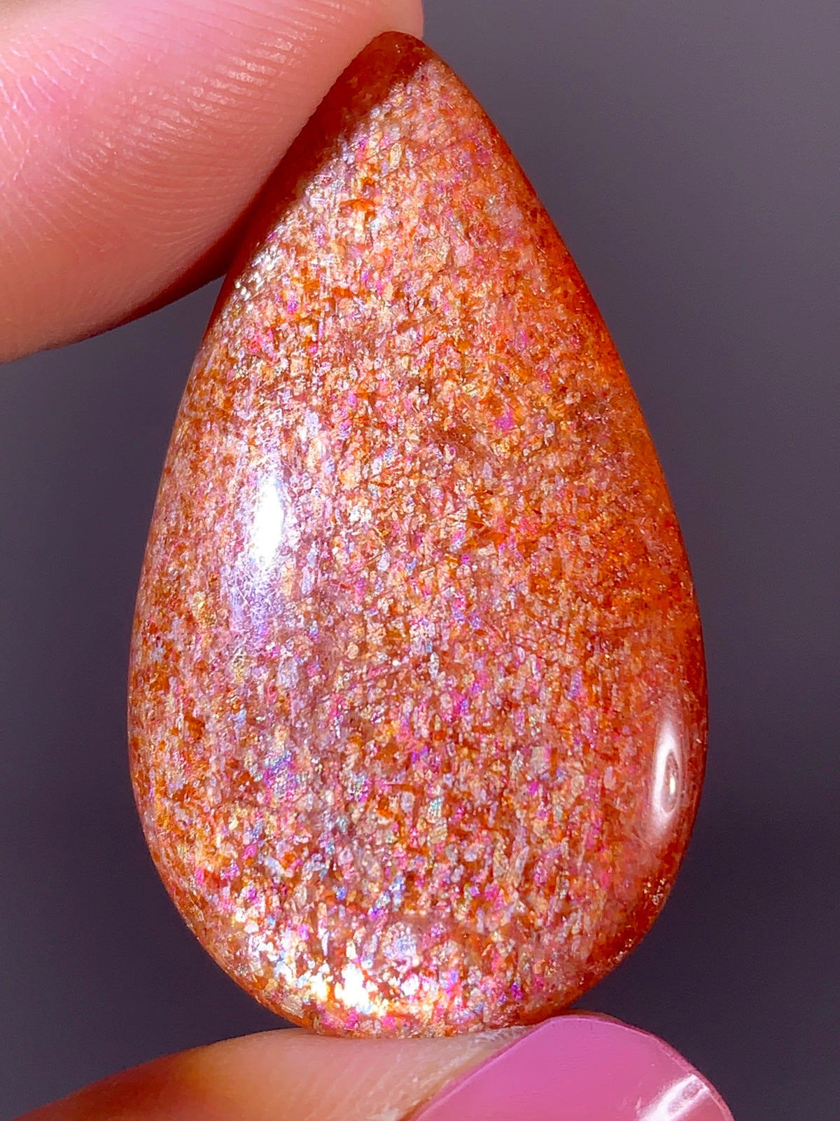 High-Quality Natural Sunstone Teardrop | Tanzania