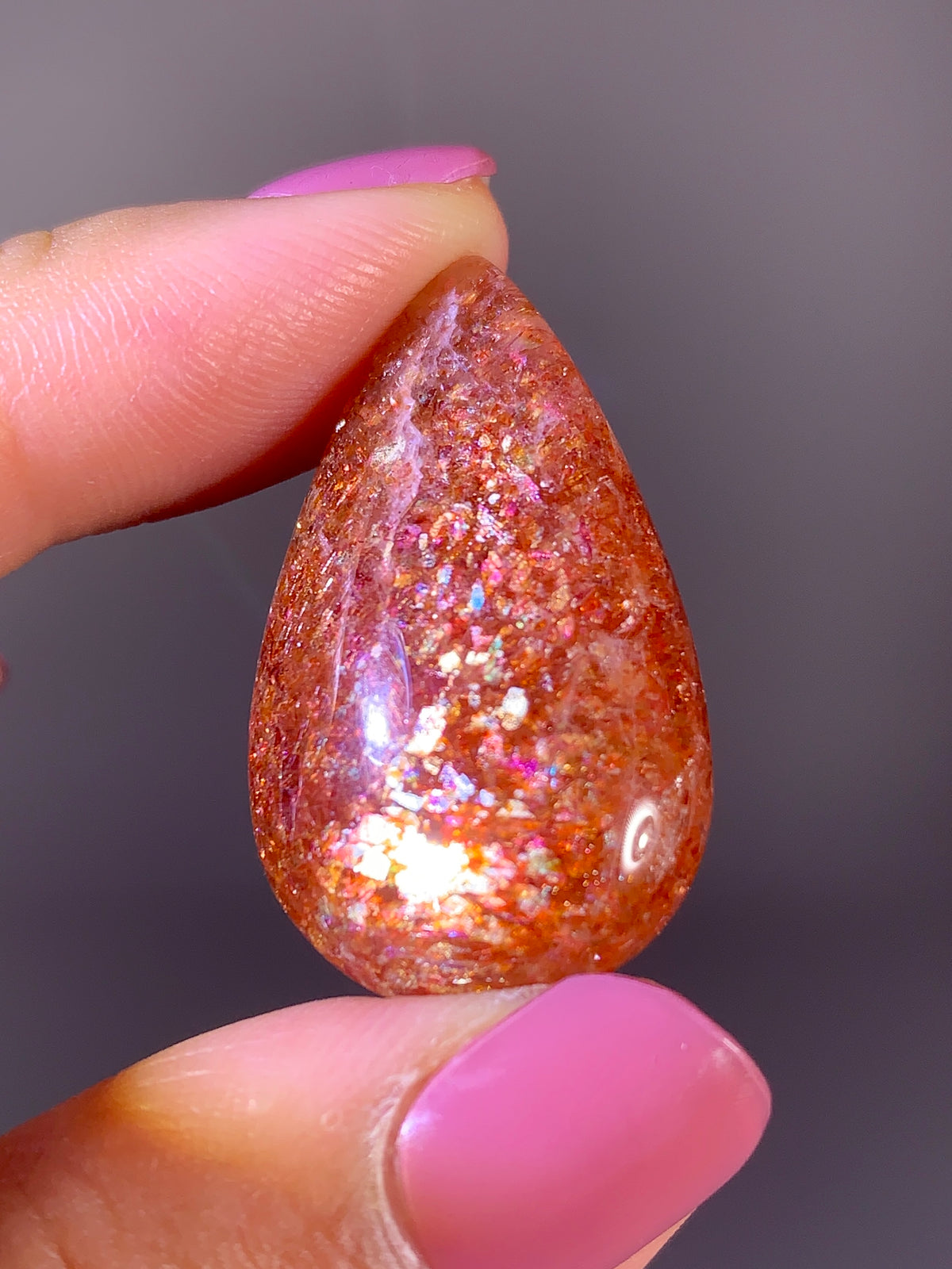 High-Quality Natural Sunstone Teardrop | Tanzania