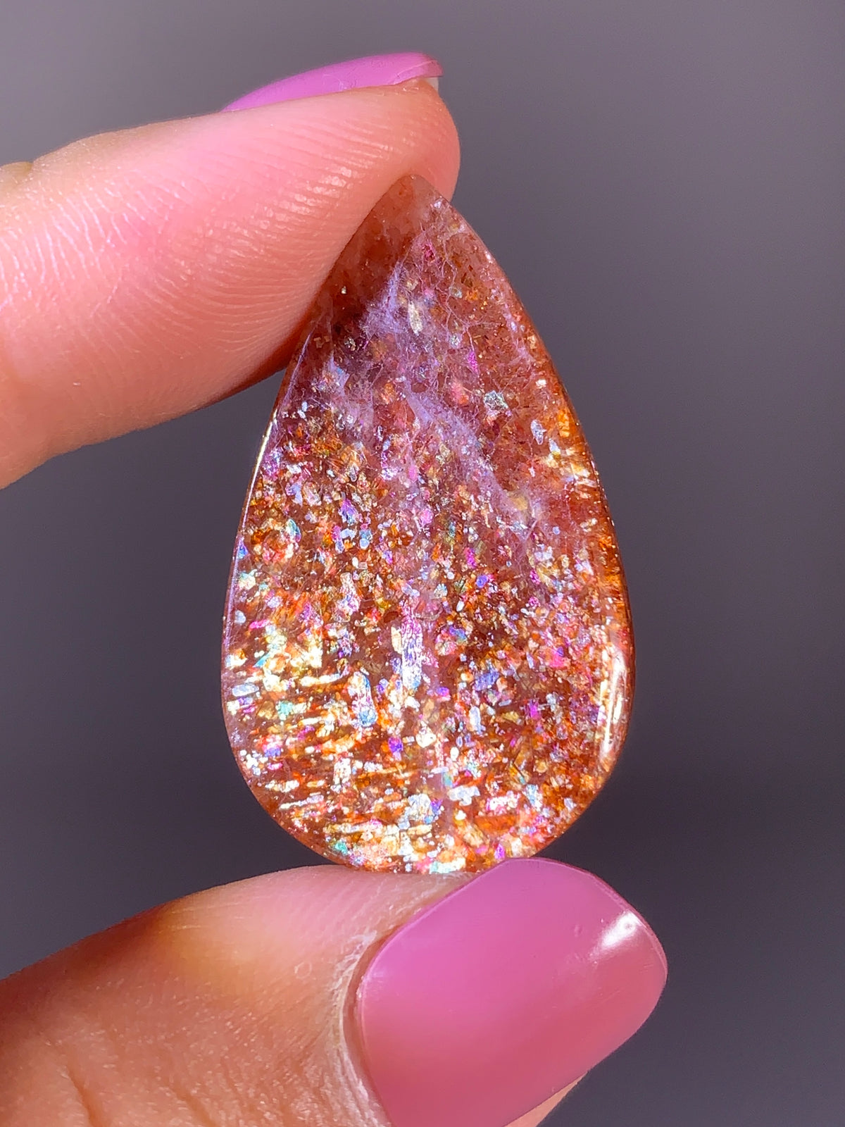 High-Quality Natural Sunstone Teardrop | Tanzania