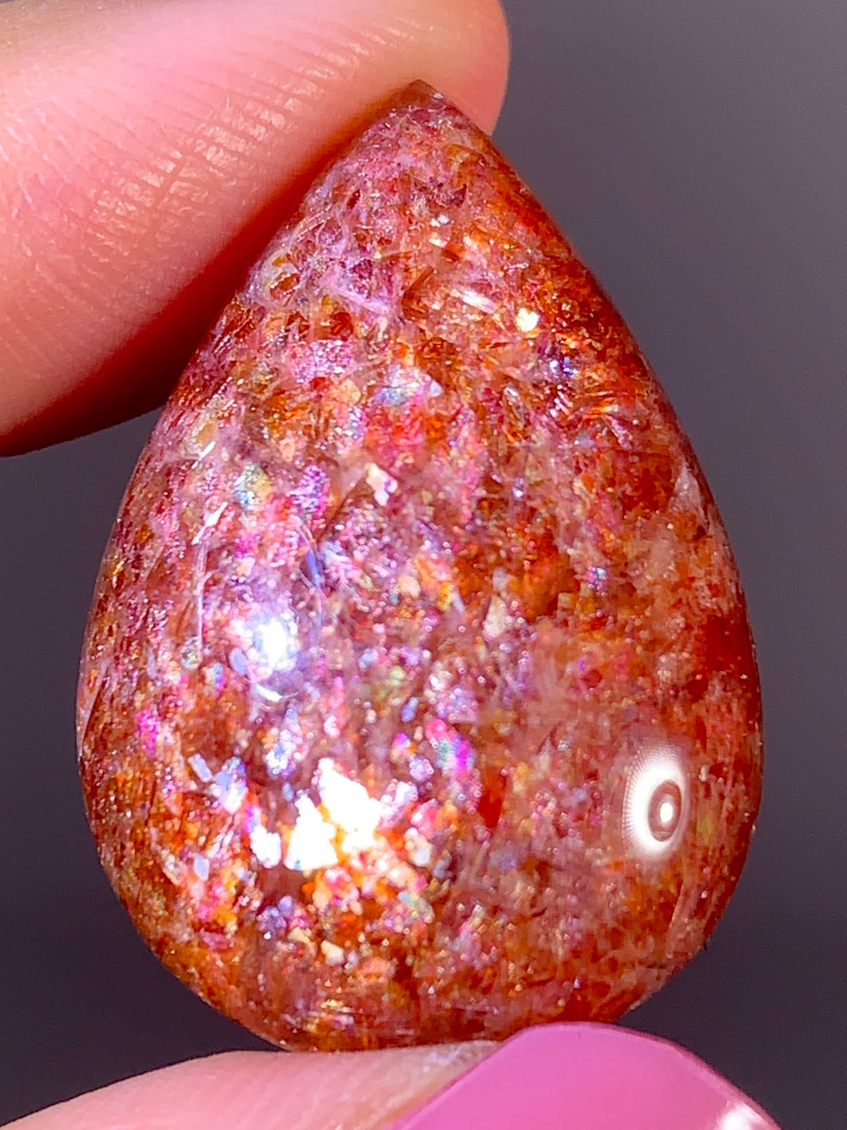 High-Quality Natural Sunstone Teardrop | Tanzania