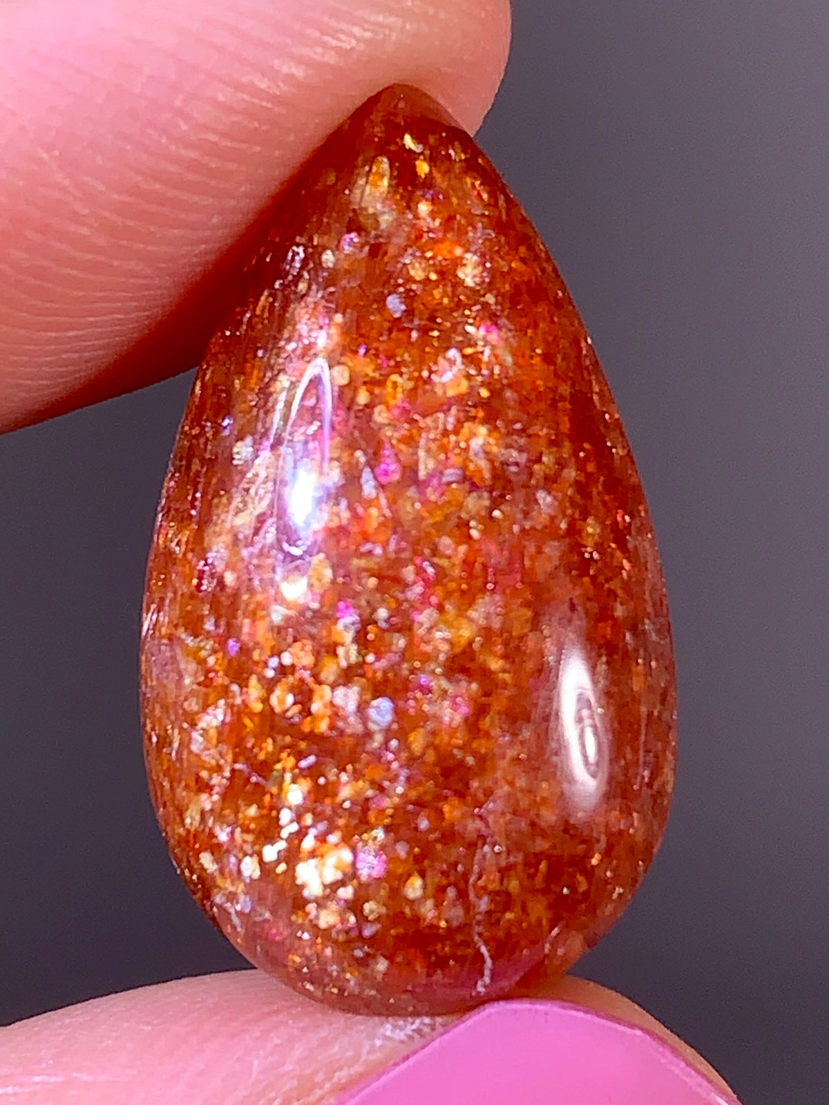 High-Quality Natural Sunstone Teardrop | Tanzania