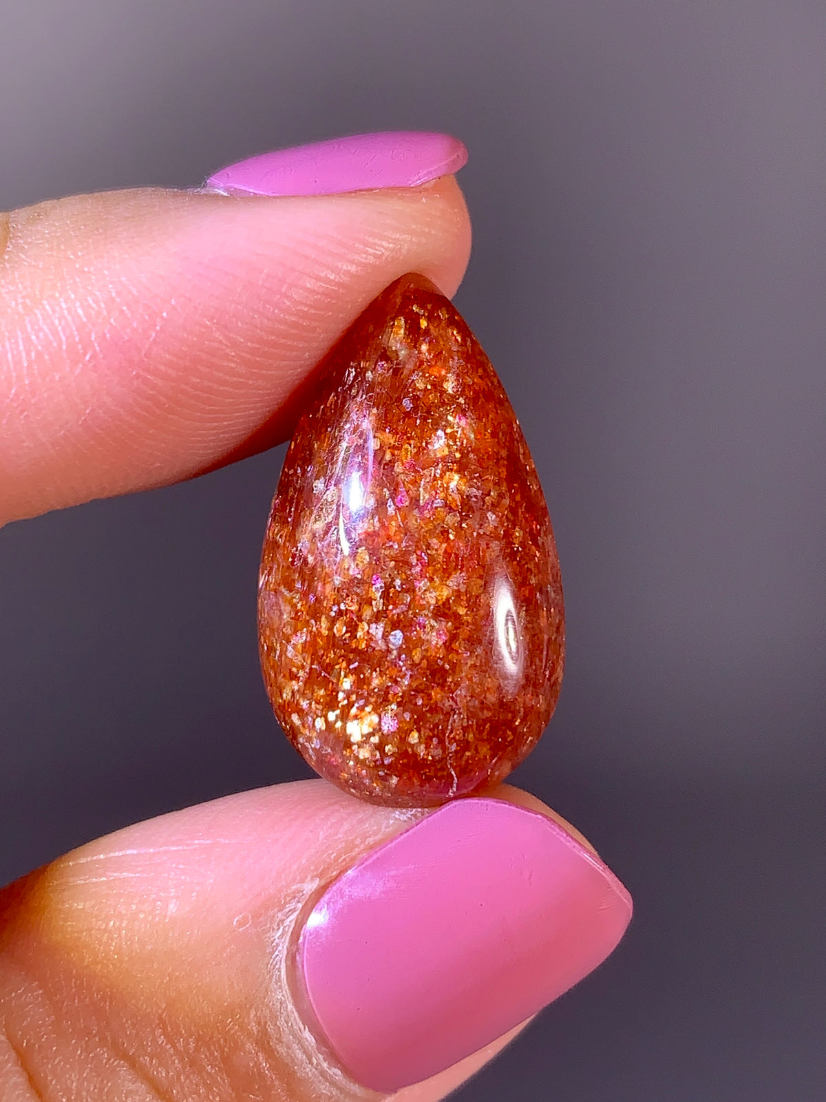 High-Quality Natural Sunstone Teardrop | Tanzania