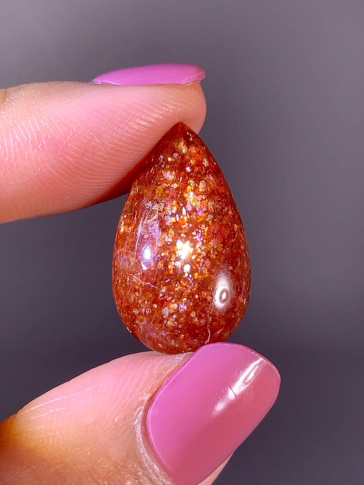 High-Quality Natural Sunstone Teardrop | Tanzania