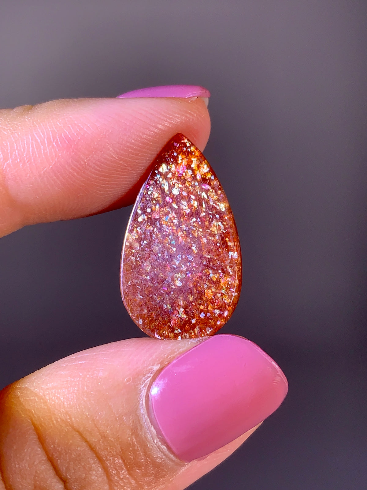High-Quality Natural Sunstone Teardrop | Tanzania