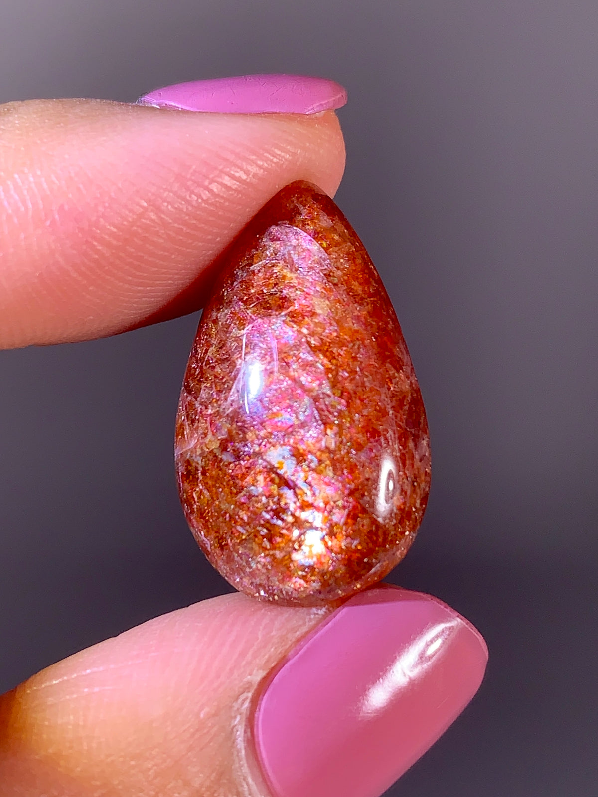 High-Quality Natural Sunstone Teardrop | Tanzania