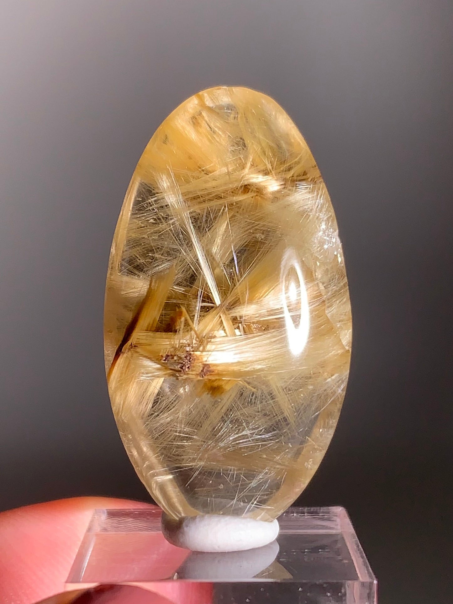 High-Quality Gold Rutile Cabochon | Rare Collector’s Crystal from Brazil