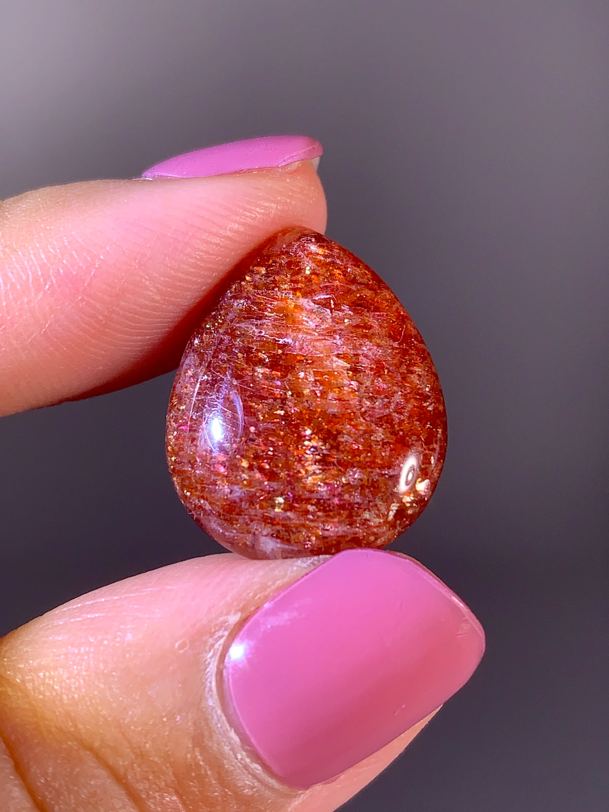 High-Quality Natural Sunstone Teardrop | Tanzania