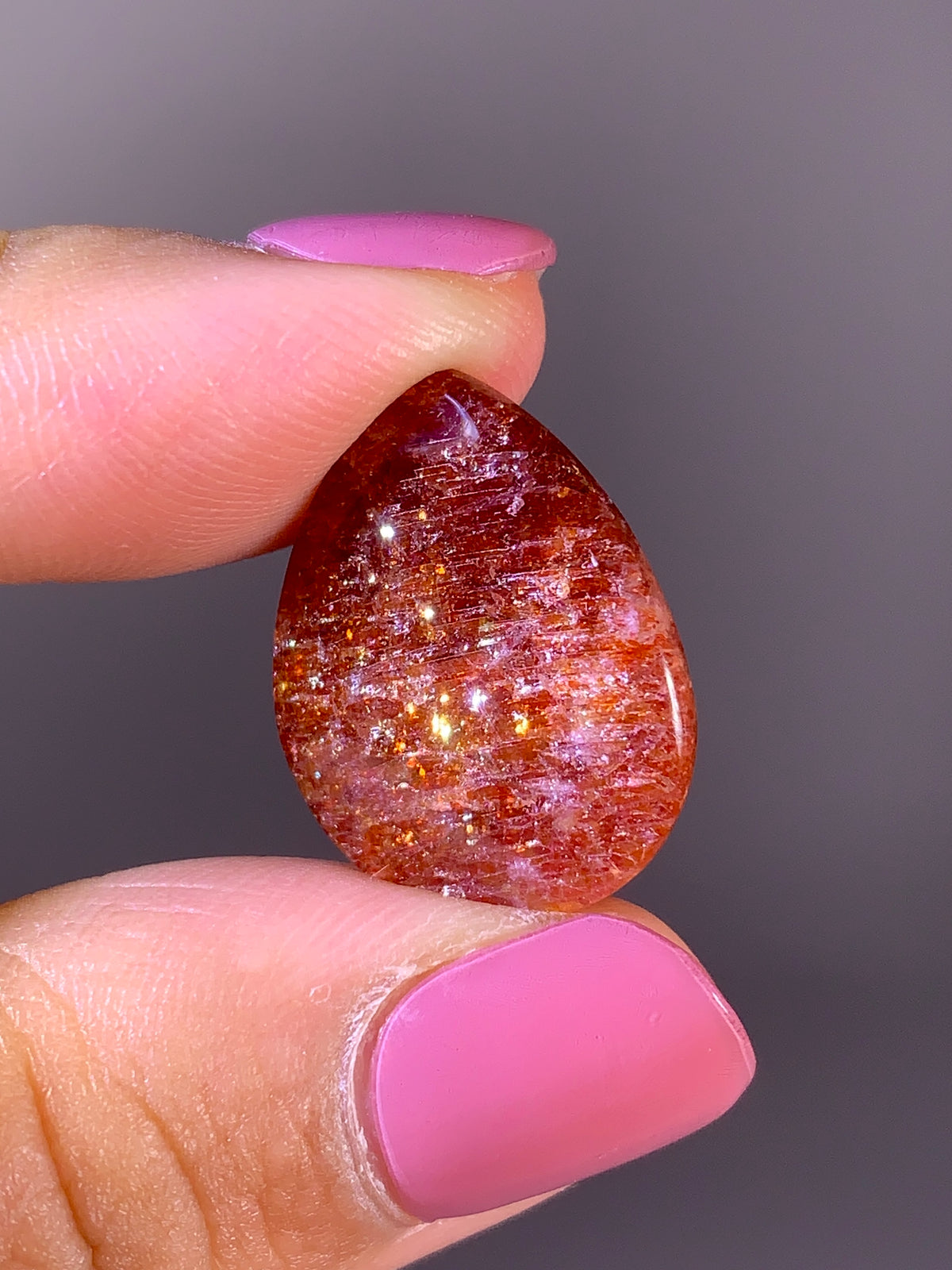 High-Quality Natural Sunstone Teardrop | Tanzania