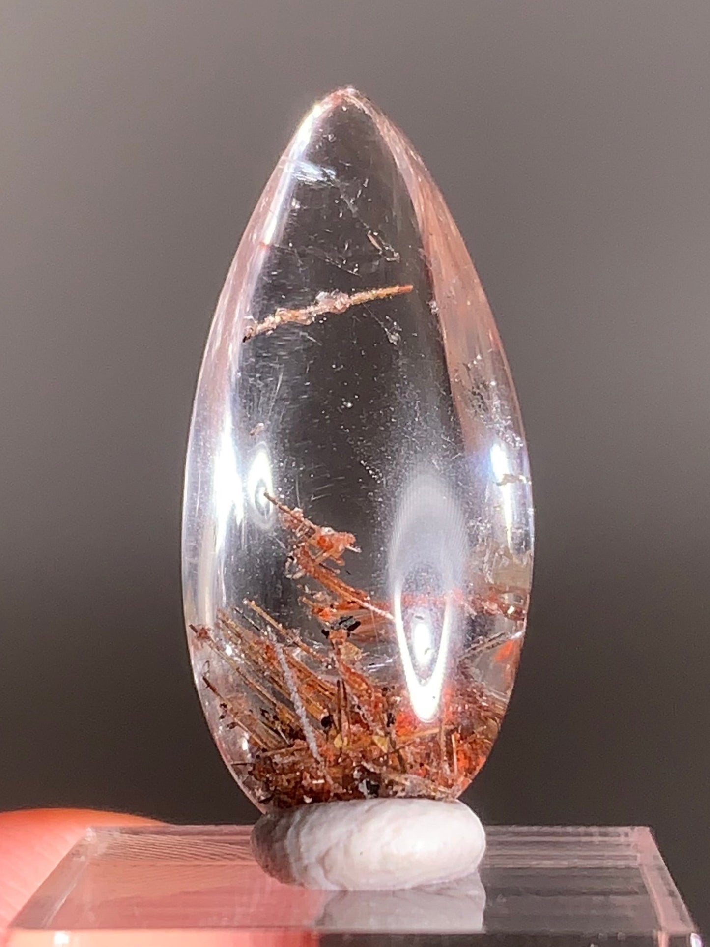 Rare Lattice Gold Rutile with Shiny Hematite, Mica & Garden Quartz Polished Freeform From Brazil