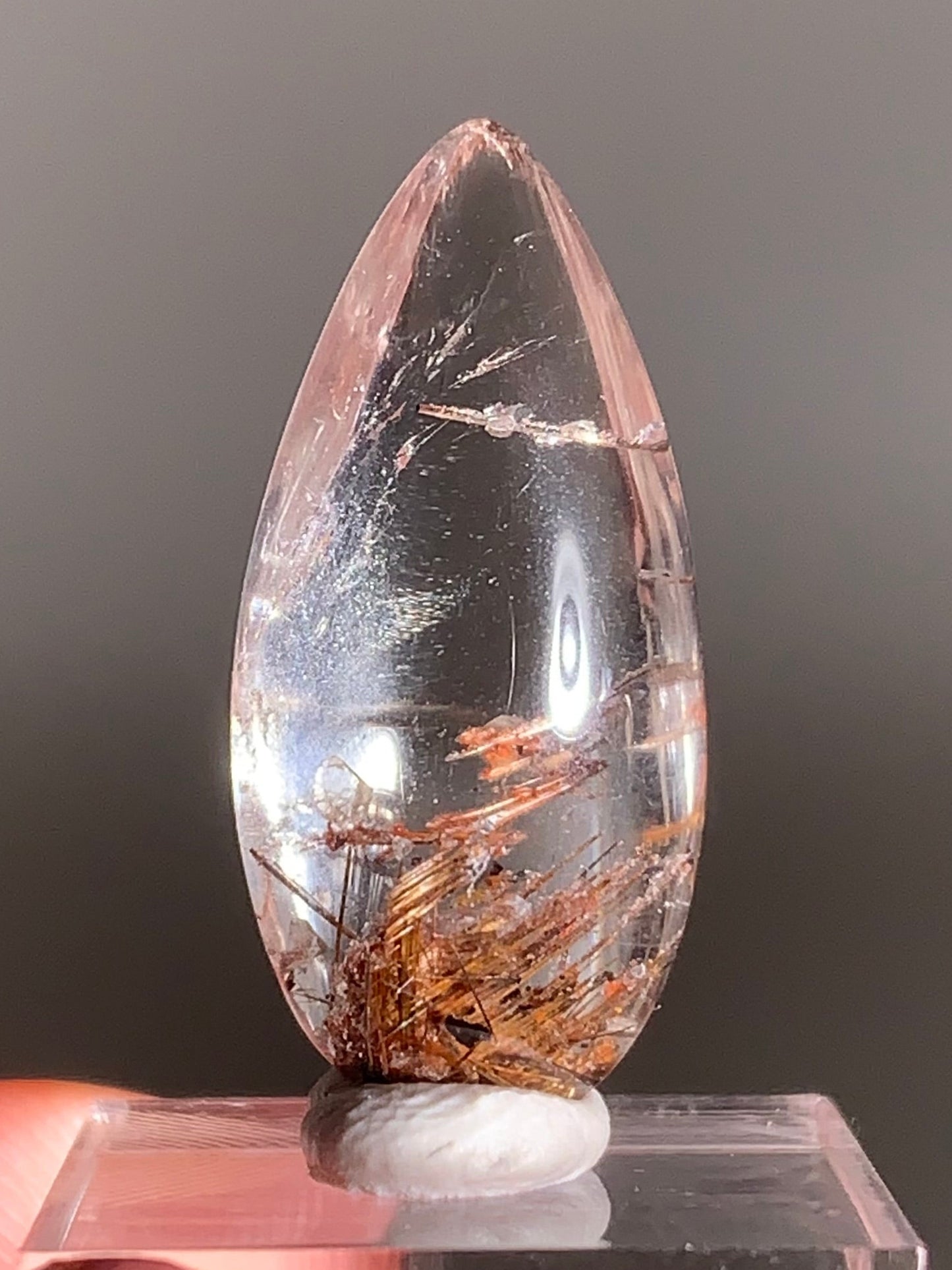 Rare Lattice Gold Rutile with Shiny Hematite, Mica & Garden Quartz Polished Freeform From Brazil