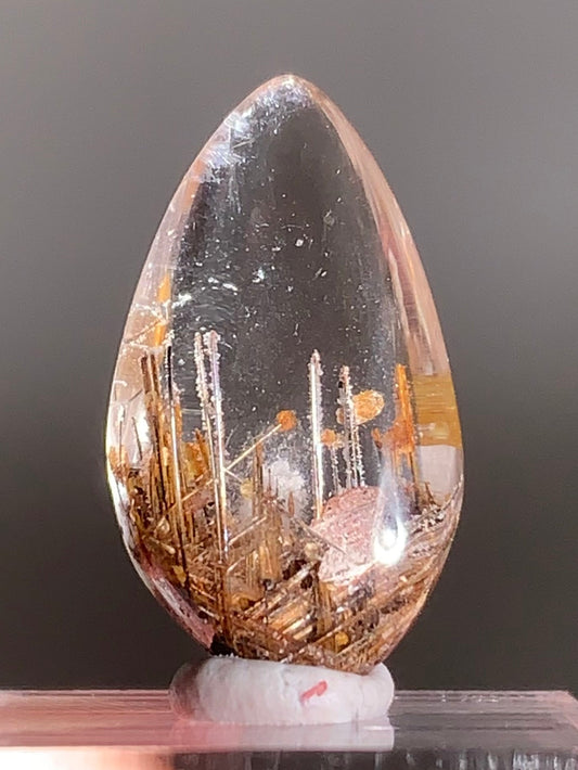 Rare Lattice Gold Rutile with Shiny Hematite, Mica & Garden Quartz Polished Freeform From Brazil