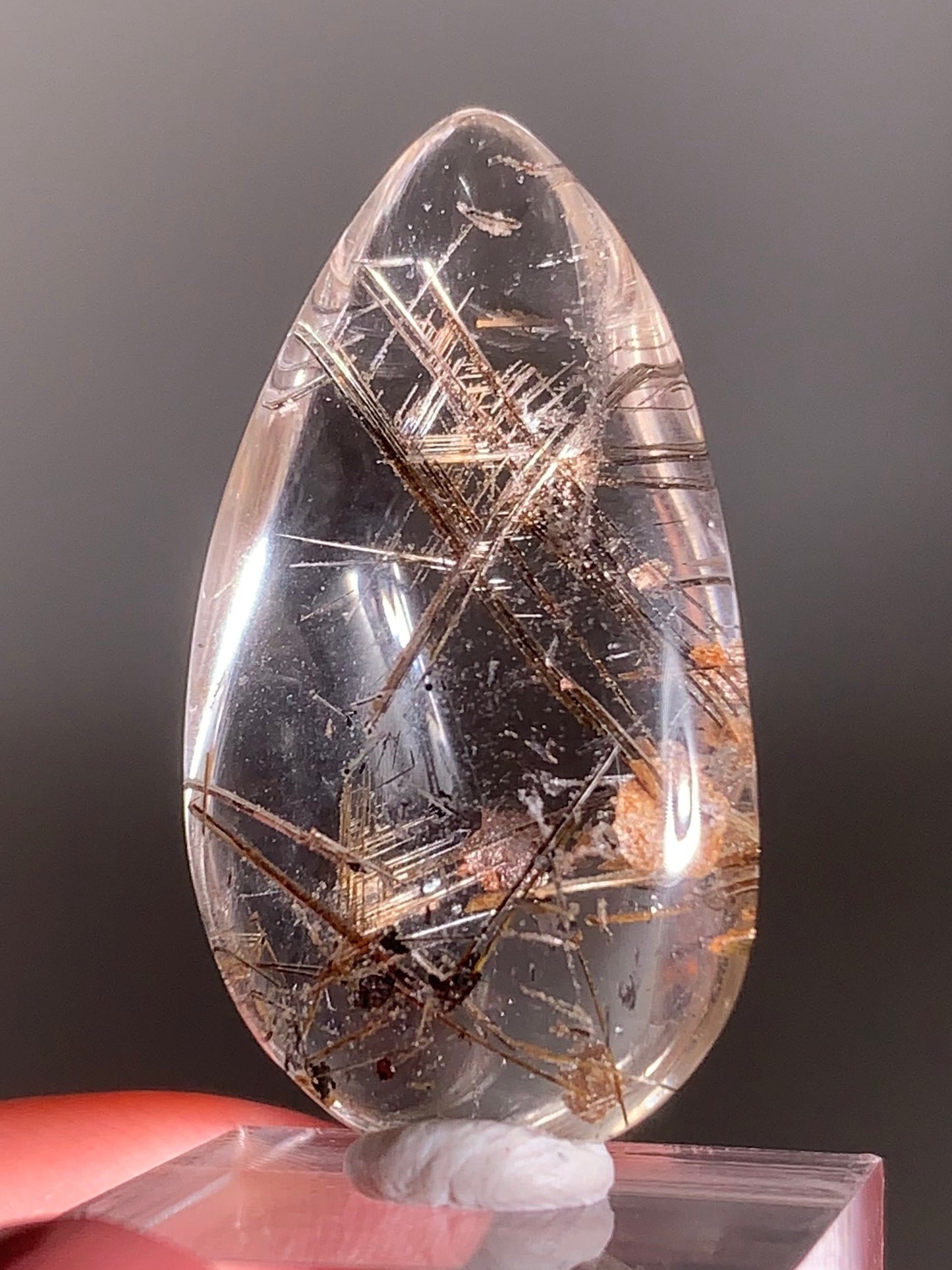 Rare Lattice Gold Rutile with Shiny Hematite, Mica & Pink Garden Quartz Polished Freeform From Brazil