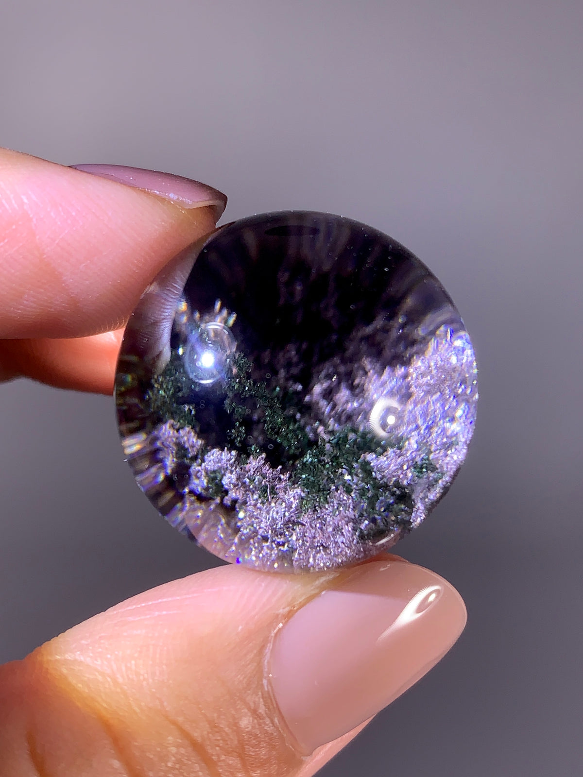 Collector’s Grade Sparkling Pink & Green Garden Quartz Sphere | Brazil