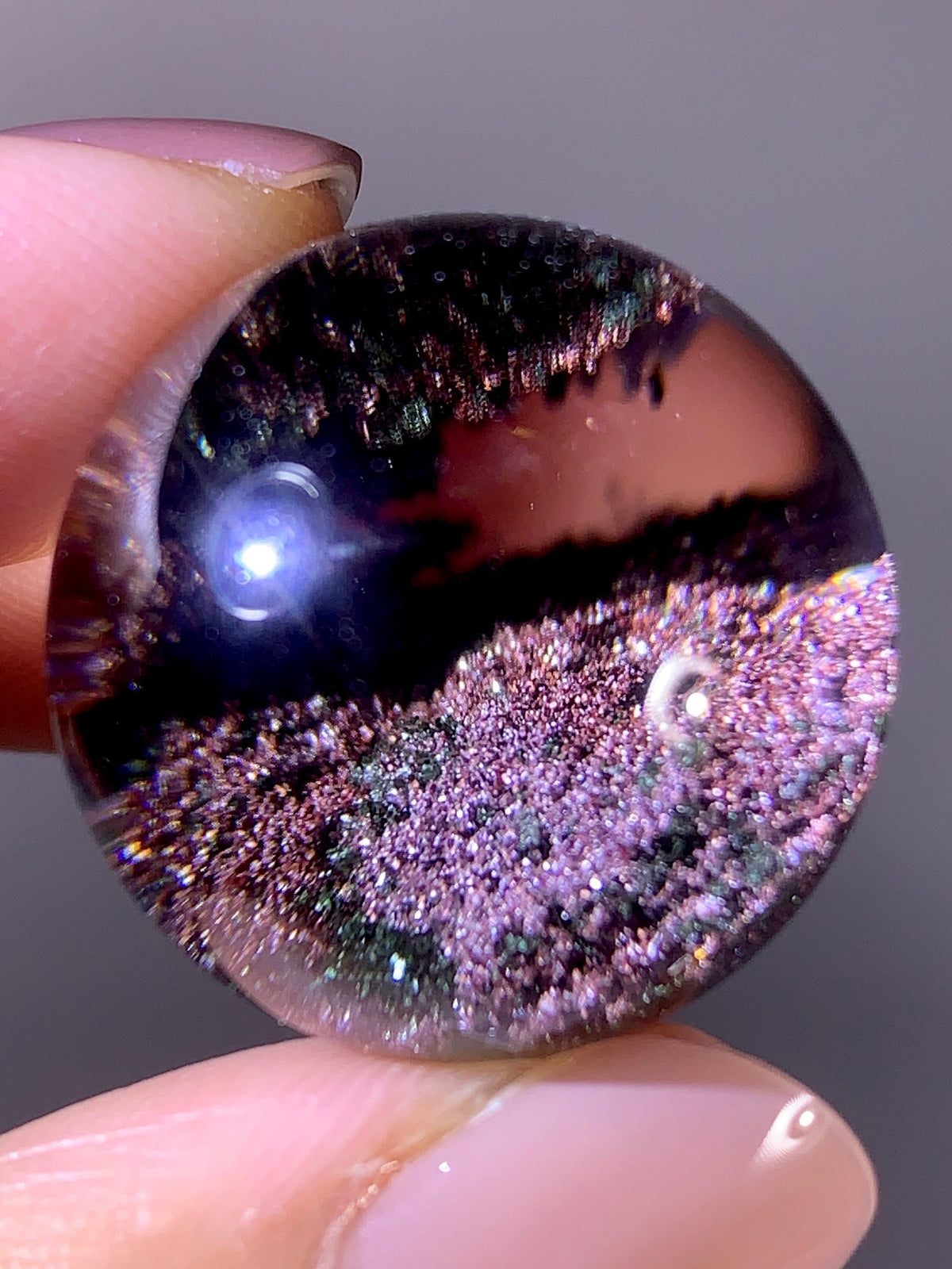 Collector’s Grade Sparkling Pink & Green Garden Quartz Sphere | Brazil