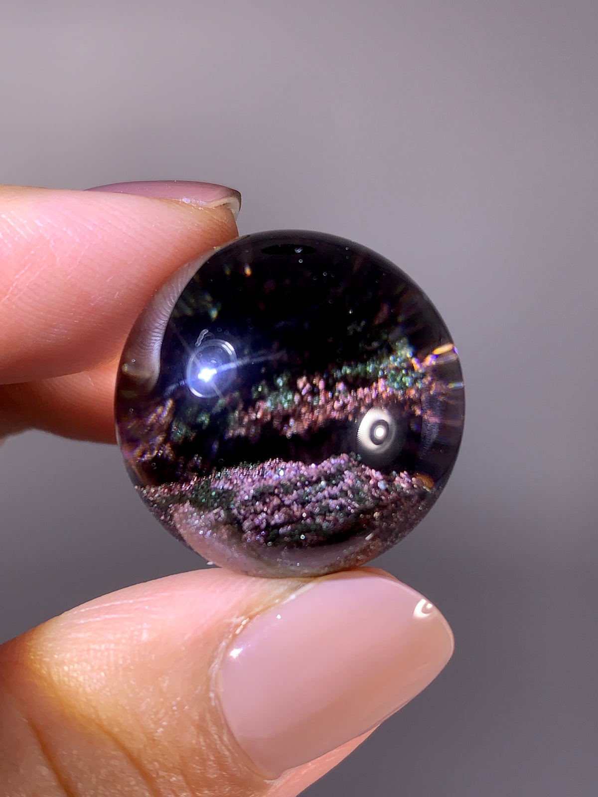 Collector’s Grade Sparkling Pink & Green Garden Quartz Sphere | Brazil
