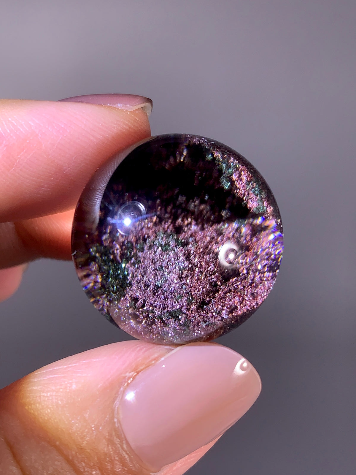 Collector’s Grade Sparkling Pink & Green Garden Quartz Sphere | Brazil