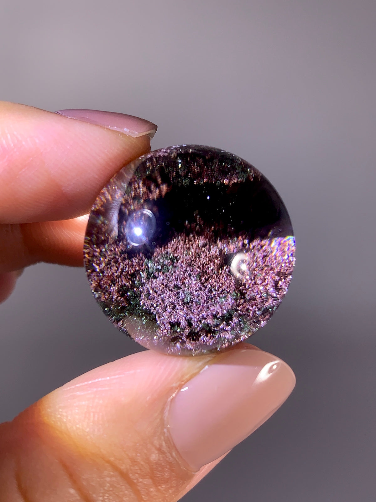 Collector’s Grade Sparkling Pink & Green Garden Quartz Sphere | Brazil