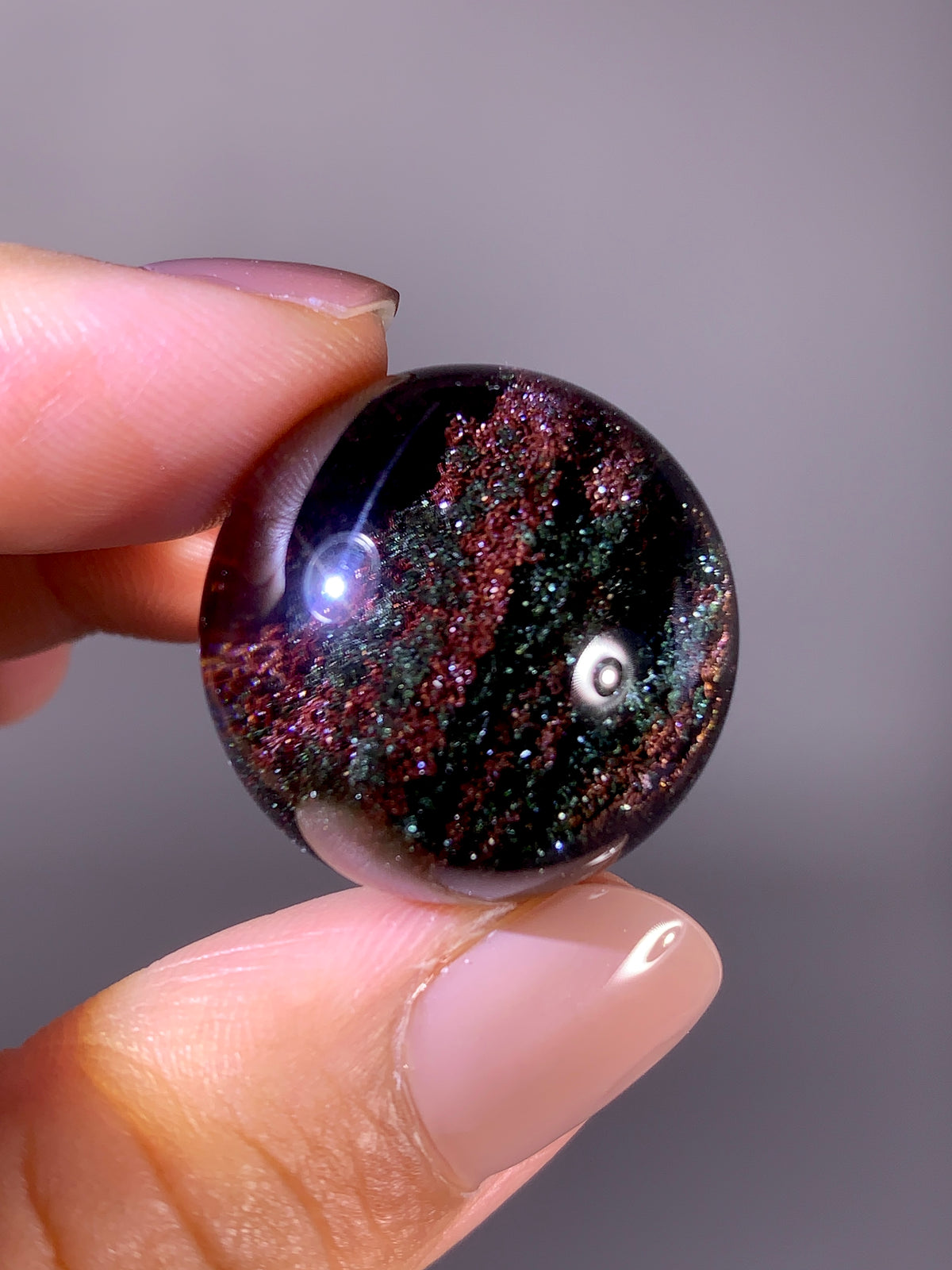 Collector’s Grade Sparkling Wine Red & Green Garden Quartz Sphere | Brazil