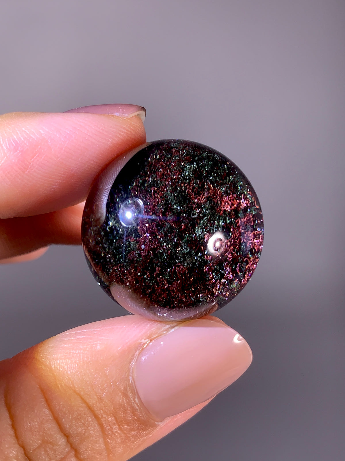 Collector’s Grade Sparkling Wine Red & Green Garden Quartz Sphere | Brazil