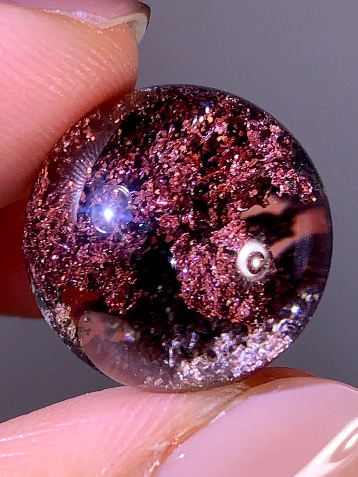Collector’s Grade Sparkling Dark Mauve & Pink Garden Quartz Sphere | Brazil