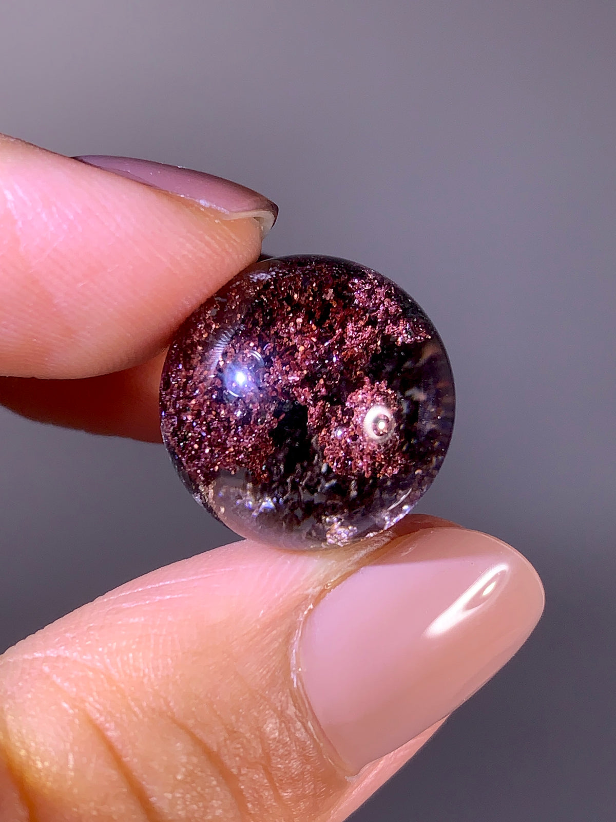 Collector’s Grade Sparkling Dark Mauve & Pink Garden Quartz Sphere | Brazil