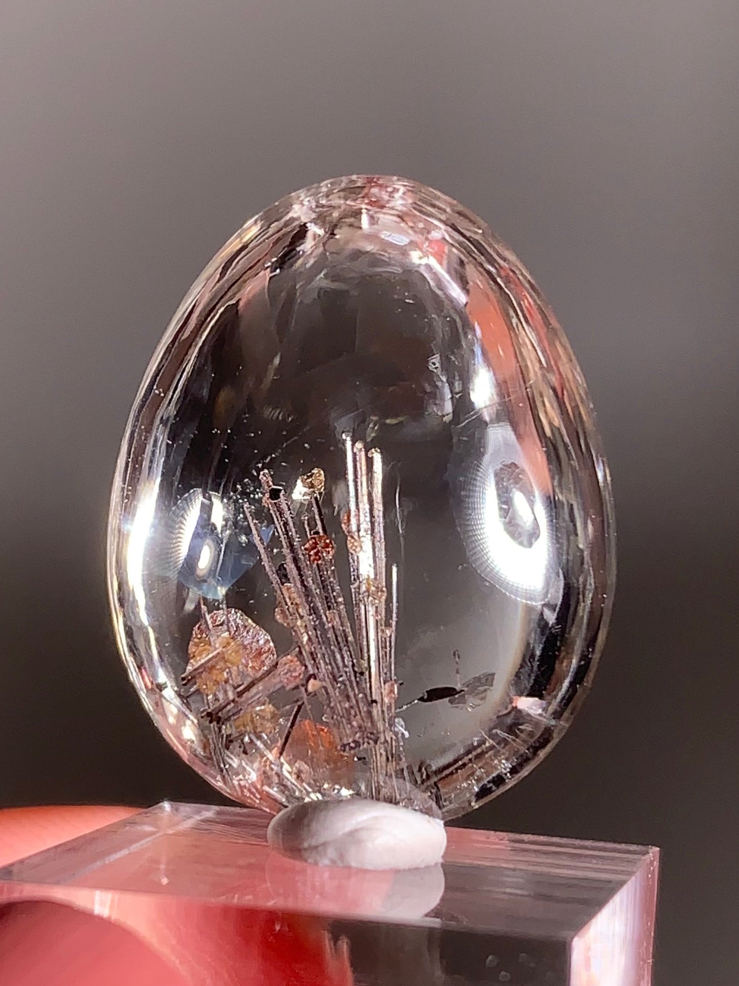 Rare Silver Rutile with Shiny Hematite, Mica & Garden Quartz — Polished Piece from Brazil