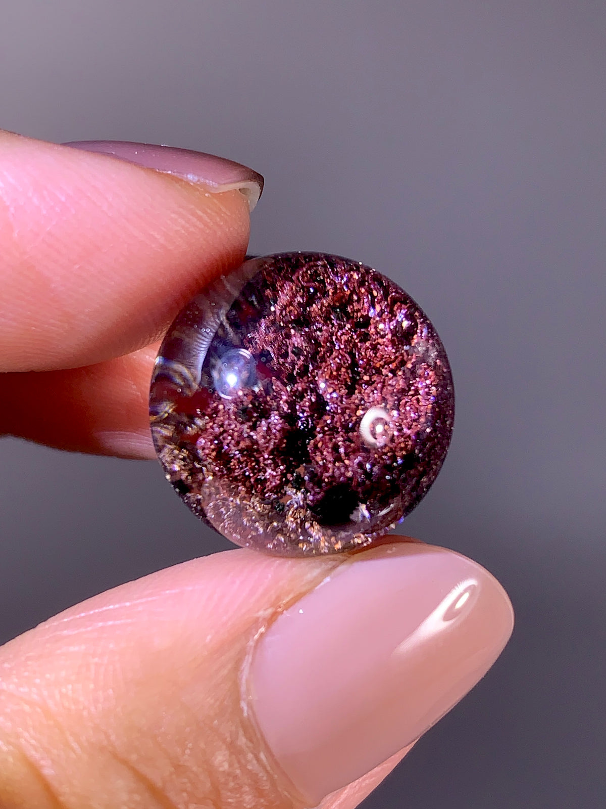 Collector’s Grade Sparkling Dark Mauve & Pink Garden Quartz Sphere | Brazil
