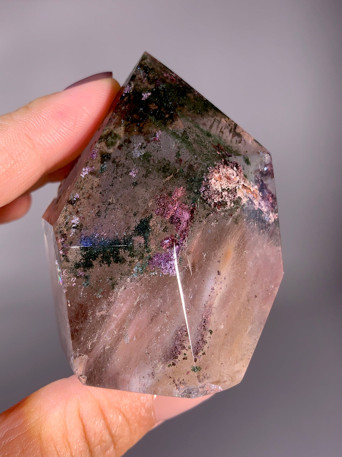Collector’s Grade Large Sparkling Four-Season Garden Quartz & Pink Amphibole Quartz Tower | Brazil