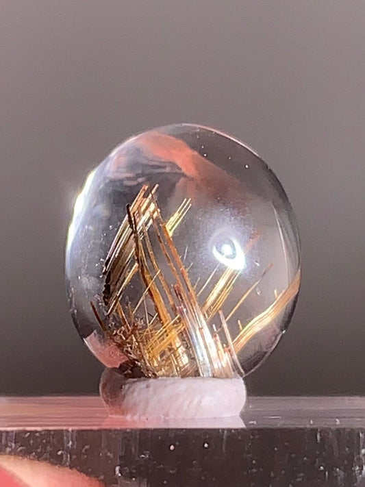 Rare Lattice Silver Rutile Quartz — Polished Piece from Brazil