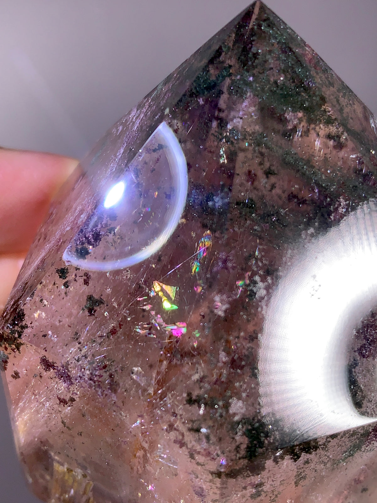 Collector’s Grade Large Sparkling Four-Season Garden Quartz & Pink Amphibole Quartz Tower | Brazil