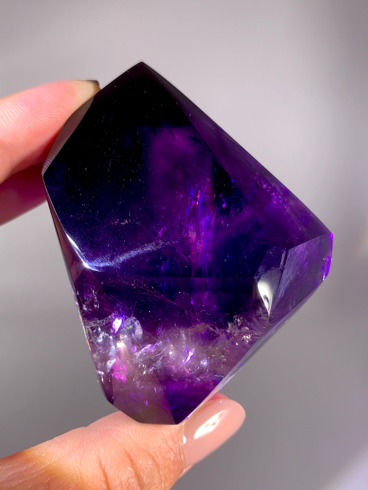 Collector’s Piece Large Rare Enhydro Amethyst with Golden Strawberry Quartz Freeform | Madagascar