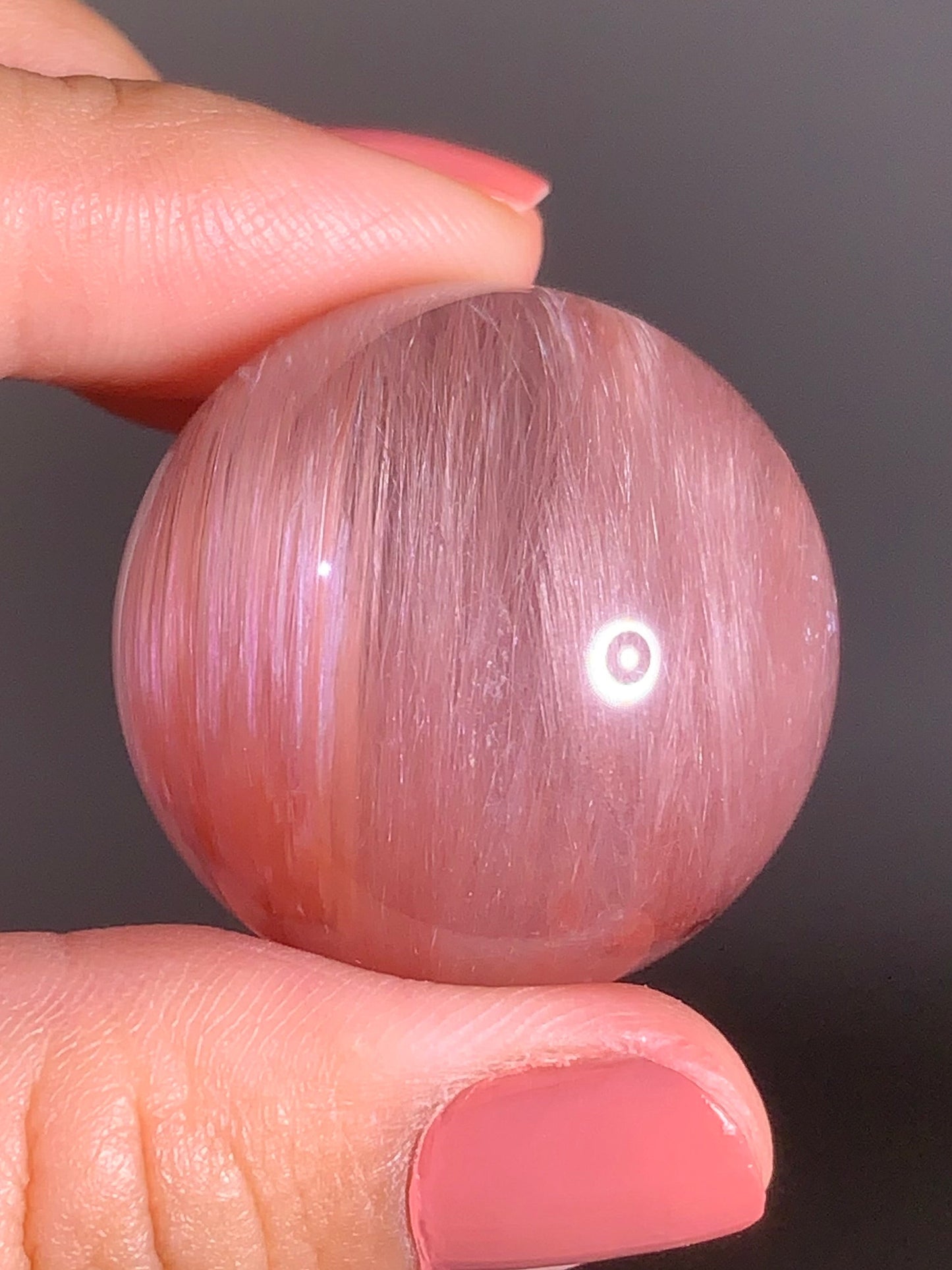 Top-Grade Pink Amphibole Sphere from Brazil – Rare Collector’s Piece