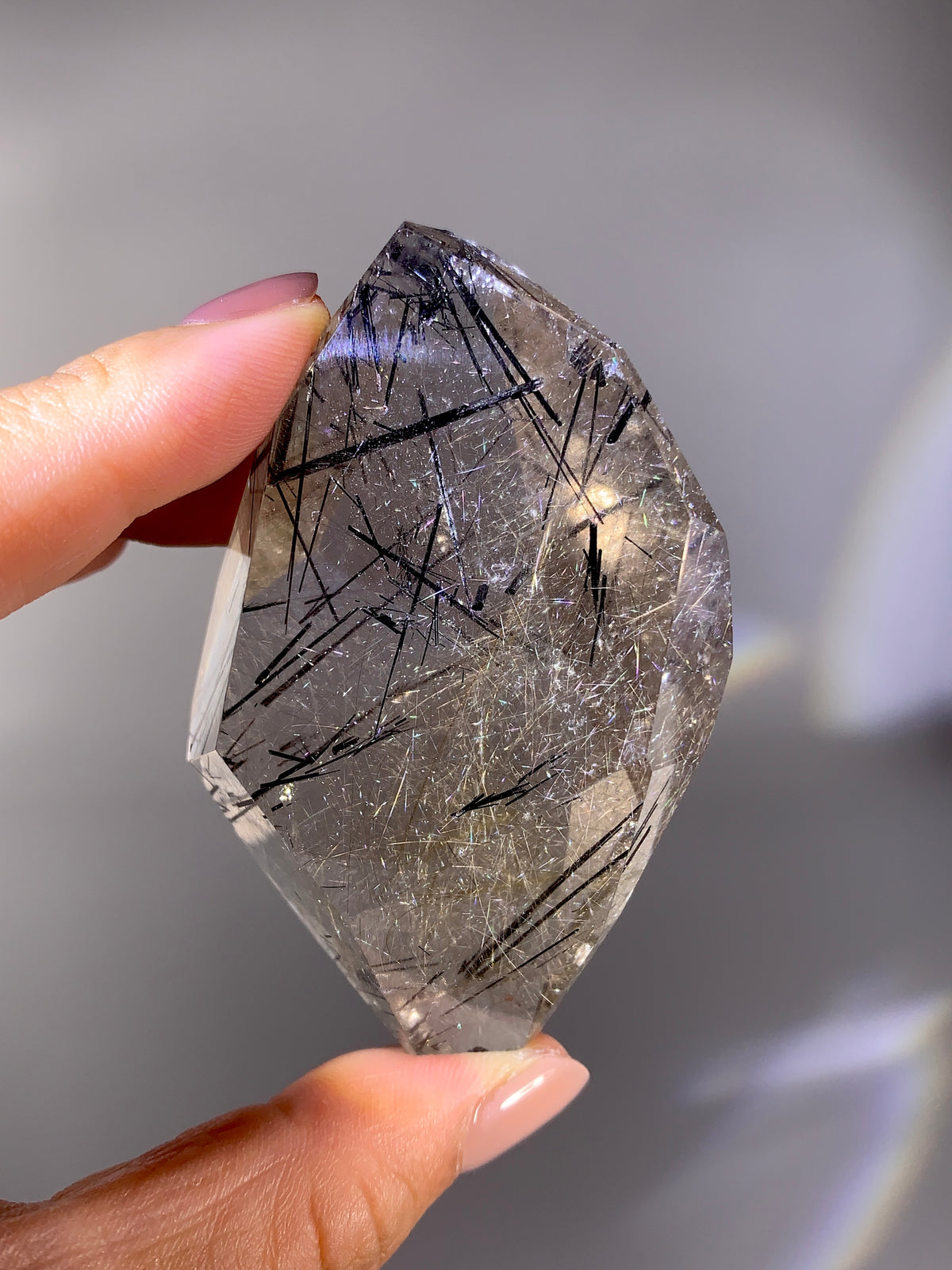 High-Quality Large Gold Shooting Star Rutile & Black Tourmaline in Clear Quartz Freeform | Brazil
