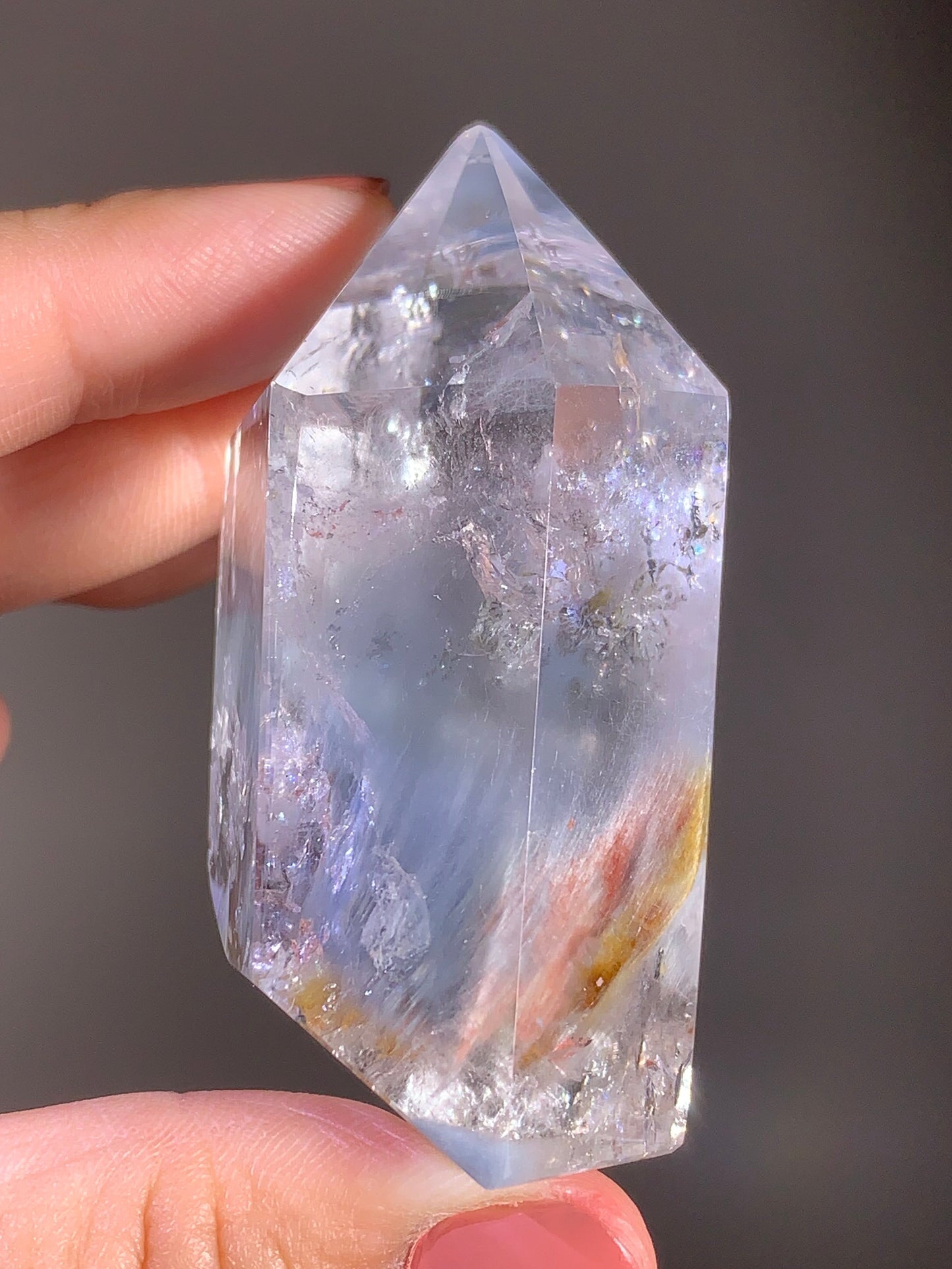 Rare Large Brazilian Blue Amphibole with Manifestations Tower – Polished Collector’s Piece