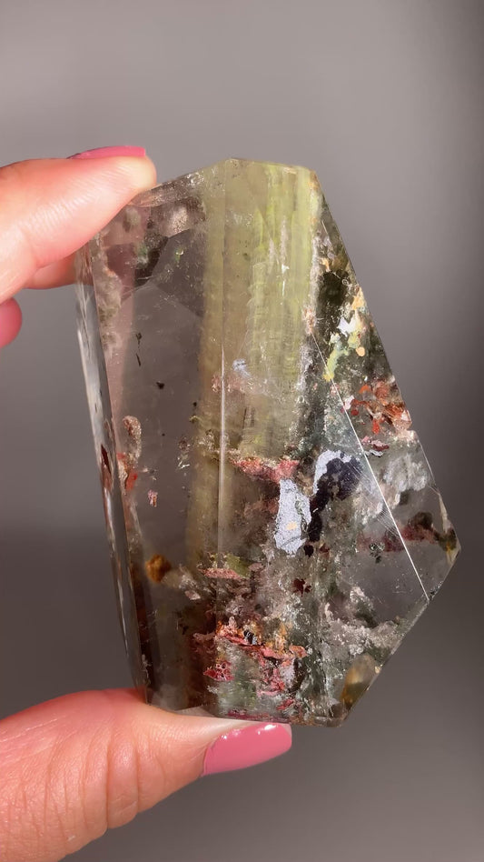 Four Season Garden Quartz Tower from Zambia – Rare Collector’s Crystal