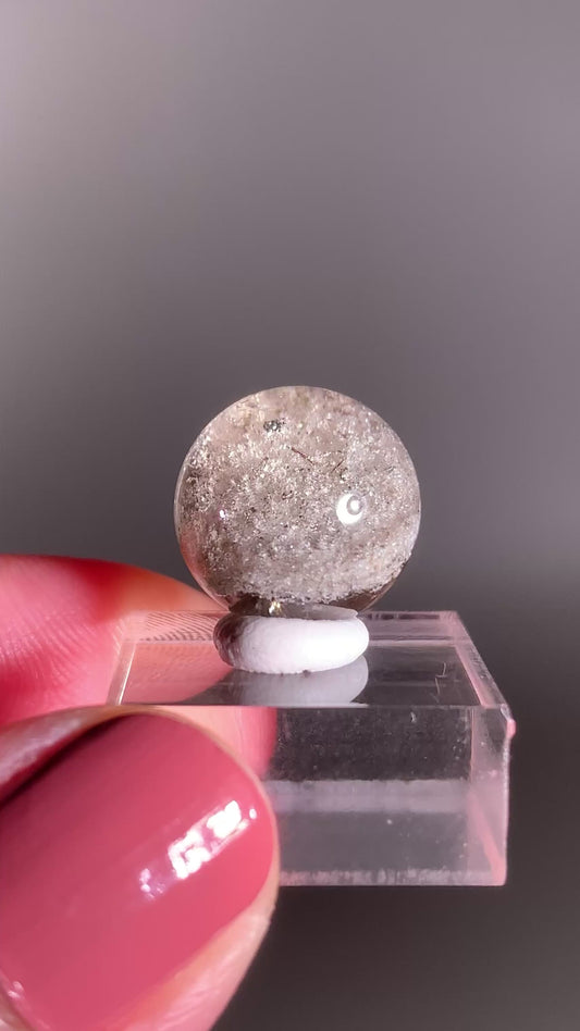 Shimmery Garden Quartz Sphere with Multiple Tiny Manifestations