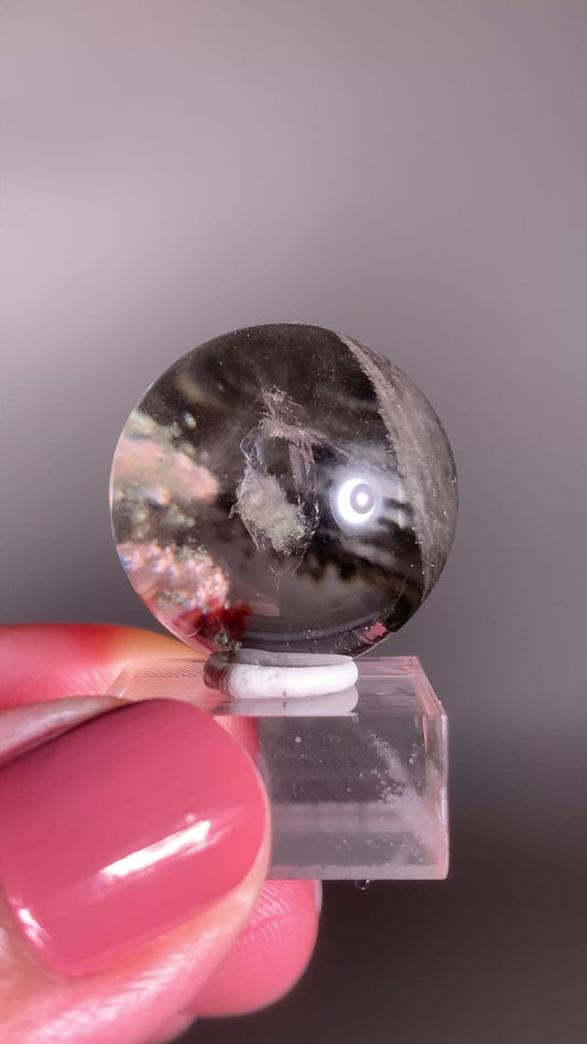Garden Quartz with Manifestation (Quartz-in-Quartz) Sphere